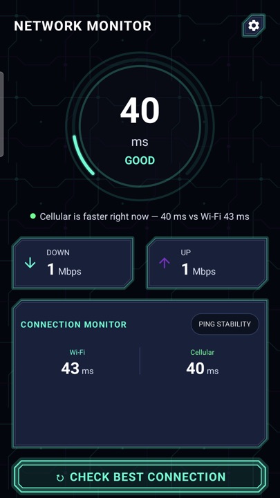 Network ping test