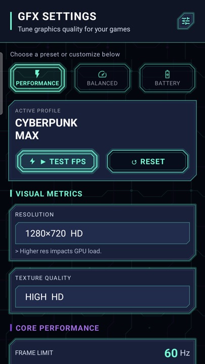 GFX settings checklist