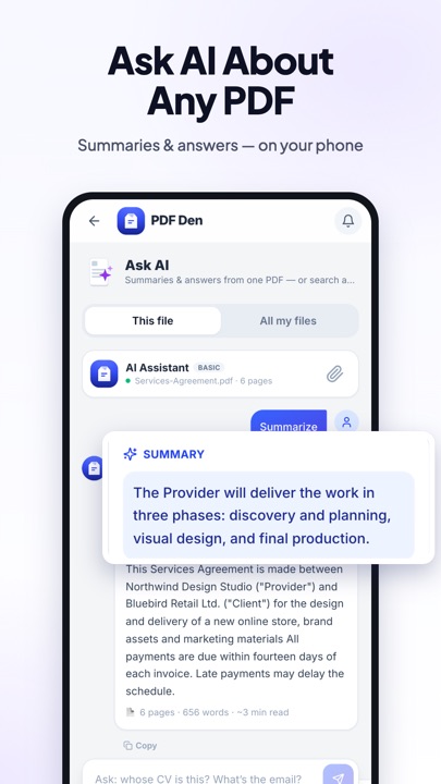 Asking AI about a PDF